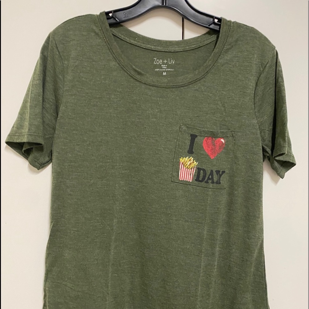 green soft short sleeve shirt - Picture 3 of 5